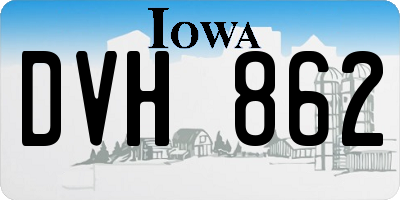IA license plate DVH862