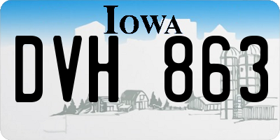 IA license plate DVH863