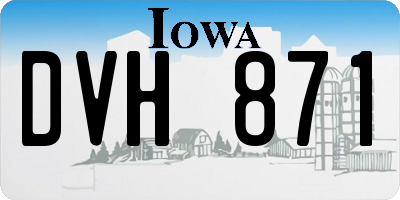 IA license plate DVH871