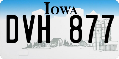 IA license plate DVH877