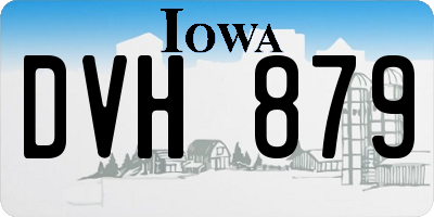 IA license plate DVH879