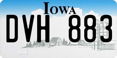 IA license plate DVH883
