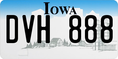 IA license plate DVH888