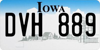 IA license plate DVH889