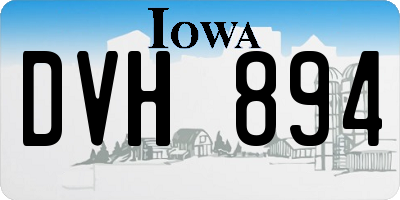 IA license plate DVH894
