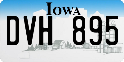 IA license plate DVH895
