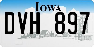 IA license plate DVH897
