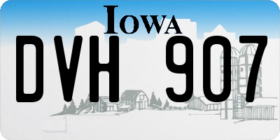 IA license plate DVH907