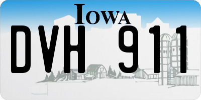 IA license plate DVH911