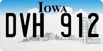IA license plate DVH912