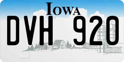 IA license plate DVH920