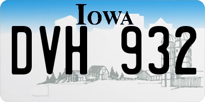 IA license plate DVH932