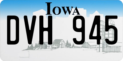 IA license plate DVH945
