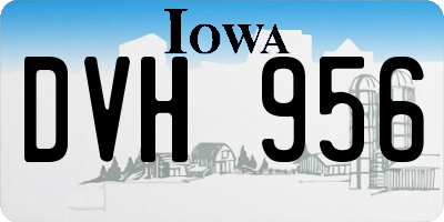 IA license plate DVH956