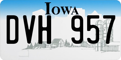 IA license plate DVH957
