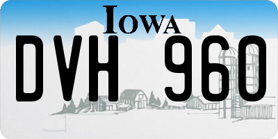 IA license plate DVH960