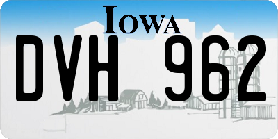 IA license plate DVH962