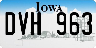 IA license plate DVH963