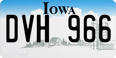 IA license plate DVH966