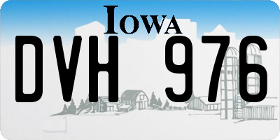 IA license plate DVH976