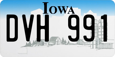 IA license plate DVH991