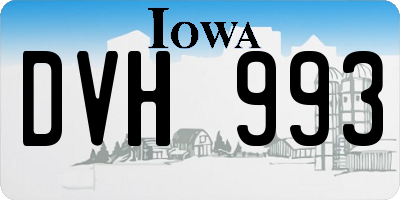 IA license plate DVH993