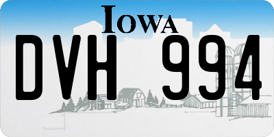 IA license plate DVH994