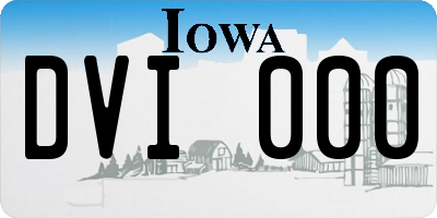 IA license plate DVI000