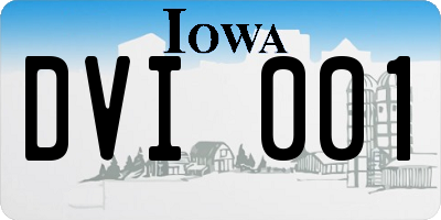 IA license plate DVI001