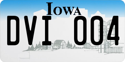 IA license plate DVI004