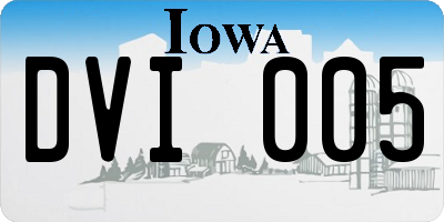 IA license plate DVI005