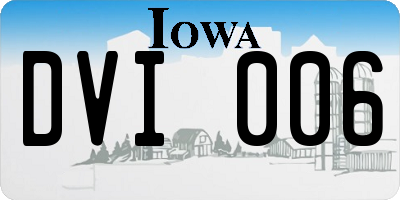 IA license plate DVI006