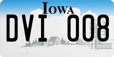 IA license plate DVI008