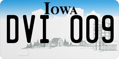 IA license plate DVI009