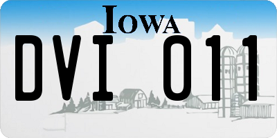IA license plate DVI011