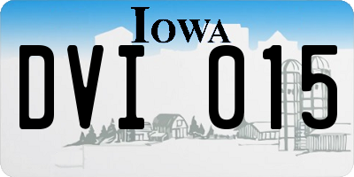 IA license plate DVI015