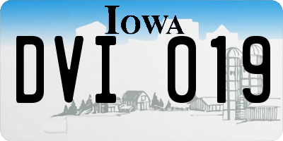IA license plate DVI019