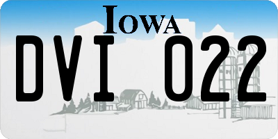 IA license plate DVI022