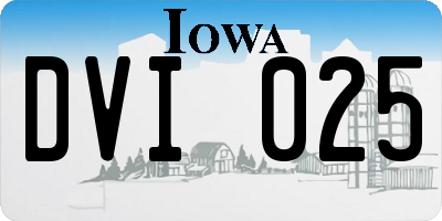 IA license plate DVI025