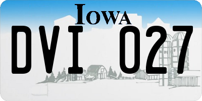 IA license plate DVI027