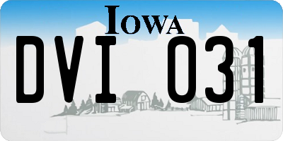 IA license plate DVI031