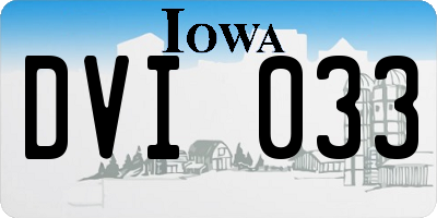 IA license plate DVI033