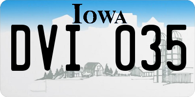 IA license plate DVI035