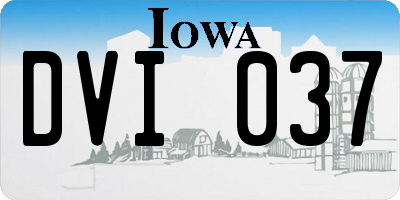 IA license plate DVI037