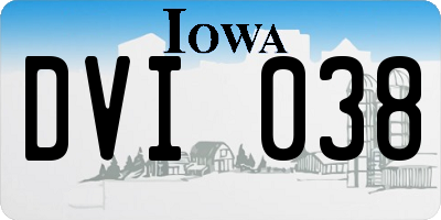 IA license plate DVI038