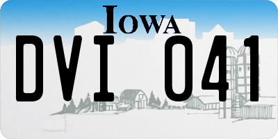 IA license plate DVI041