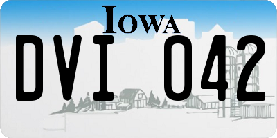 IA license plate DVI042