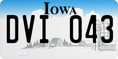 IA license plate DVI043