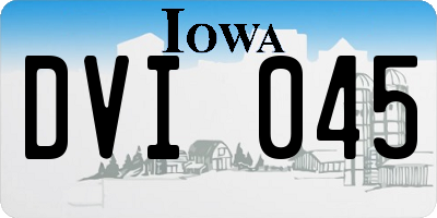IA license plate DVI045