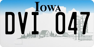 IA license plate DVI047